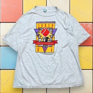 Vintage Special Olympics Run‎ Shirt 90S Men L Gray Texas Law Enforcement Tee